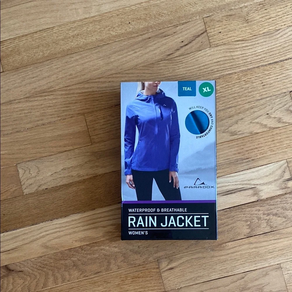 Paradox Women's Blue Rain Jacket NIB! - Picture 1 of 2